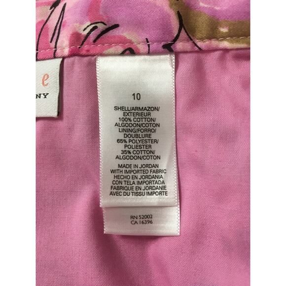 First issue A Liz Claiborne Company Size 10 100% Cotton Pink lined A-line Skirt - Picture 4 of 8
